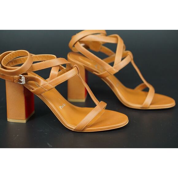 Christian Louboutin Bombinissima 85 Brown Leather Sandals SZ 36 NIB $945 - Picture 11 of 11